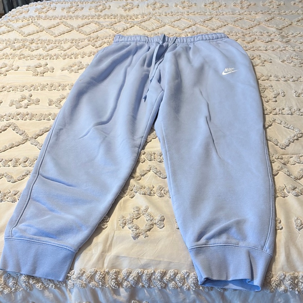 Nike Mwns  Light Blue Fleece Jogger Sweatpants